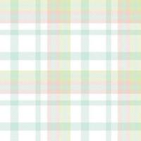 Pastel Plaid Pattern Seamless Textile Is Woven in a Simple Twill, Two Over Two Under the Warp, Advancing One Thread at Each Pass. vector