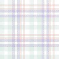 Pastel Plaid Pattern Fabric Design Texture Is Woven in a Simple Twill, Two Over Two Under the Warp, Advancing One Thread at Each Pass. vector