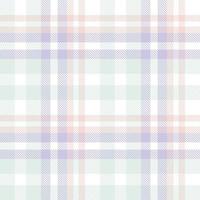 Pastel Plaid Pattern Fabric Design Texture Is Woven in a Simple Twill, Two Over Two Under the Warp, Advancing One Thread at Each Pass. vector