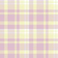 Pastel Plaid Pattern Fashion Design Texture Is Woven in a Simple Twill, Two Over Two Under the Warp, Advancing One Thread at Each Pass. vector