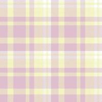 Pastel Plaid Pattern Fashion Design Texture Is Woven in a Simple Twill, Two Over Two Under the Warp, Advancing One Thread at Each Pass. vector