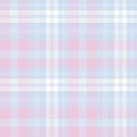 Pastel Tartan Plaid Pattern Design Texture Is Woven in a Simple Twill, Two Over Two Under the Warp, Advancing One Thread at Each Pass. vector