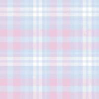 Pastel Tartan Plaid Pattern Design Texture Is Woven in a Simple Twill, Two Over Two Under the Warp, Advancing One Thread at Each Pass. vector