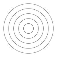 Coaching wheel. Life blank. Polar grid of 4 concentric circles. Circle diagram divided on segments. Polar graph paper. Wheel of life or habits tracker. vector
