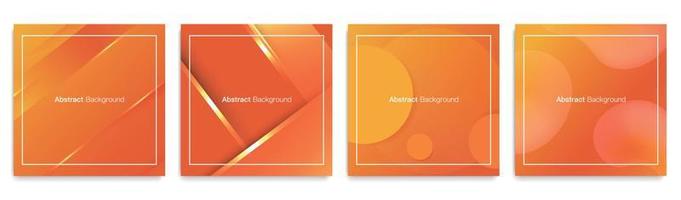 Abstract orange luxury background vector illustration set