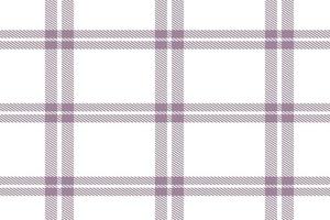 Purple Plaid Pattern Seamless Textile Is Woven in a Simple Twill, Two Over Two Under the Warp, Advancing One Thread at Each Pass. vector