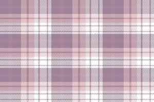 Purple Plaid Pattern Design Textile Is Woven in a Simple Twill, Two Over Two Under the Warp, Advancing One Thread at Each Pass. vector