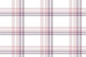 Purple Plaid Pattern Fabric Design Texture Is Woven in a Simple Twill, Two Over Two Under the Warp, Advancing One Thread at Each Pass. vector