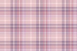 Purple Tartan Plaid Pattern Seamless Textile Is Woven in a Simple Twill, Two Over Two Under the Warp, Advancing One Thread at Each Pass. vector