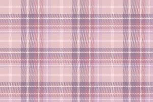 Purple Tartan Plaid Pattern Seamless Textile Is Woven in a Simple Twill, Two Over Two Under the Warp, Advancing One Thread at Each Pass. vector