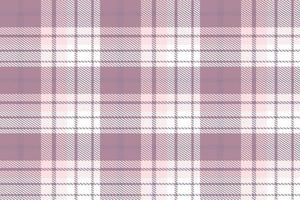 Purple Tartan Plaid Pattern Design Texture Is Woven in a Simple Twill, Two Over Two Under the Warp, Advancing One Thread at Each Pass. vector