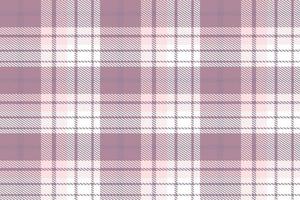 Purple Tartan Plaid Pattern Design Texture Is Woven in a Simple Twill, Two Over Two Under the Warp, Advancing One Thread at Each Pass. vector