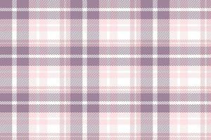 Purple Plaid Tartan Pattern Seamless Textile Is Woven in a Simple Twill, Two Over Two Under the Warp, Advancing One Thread at Each Pass. vector