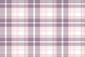 Purple Plaid Tartan Pattern Seamless Textile Is Woven in a Simple Twill, Two Over Two Under the Warp, Advancing One Thread at Each Pass. vector