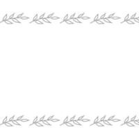 Template frame of spring flowers line art. vector