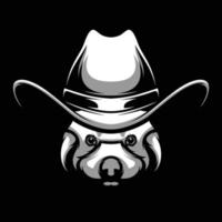 Red Panda Black and White Mascot Design vector