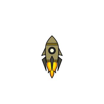 astronave icono, un sencillo astronave diseño con un elegante concepto vector