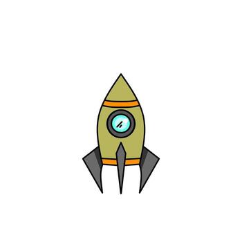spaceship icon, a simple spaceship design with an elegant concept vector