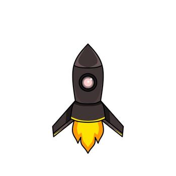 spaceship icon, a simple spaceship design with an elegant concept vector