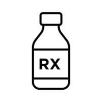 medicine bottle icon vector design simple and clean