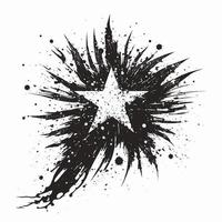 Star Hand drawn Star icon sign - Brush drawing calligraphy Star black Stars symbol - Star cartoon vector illustration Pro Vector