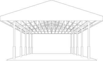 3d ilustración de edificio estructura vector