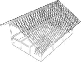 3d ilustración de edificio estructura vector