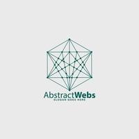 abstract geometric webs logo modern vector