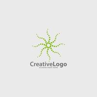 abstract geometric dot circle spiral logo company business vector