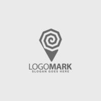 geométrico ubicación punto empresa negocio logo minimalista idea vector