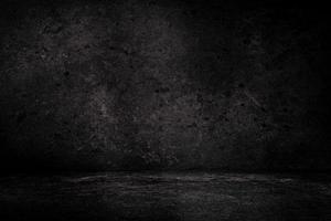 Dark Concrete Room Texture Background with Light Leak. photo