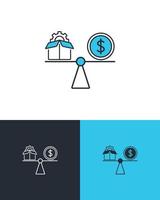 Value and Price Balance Icon vector