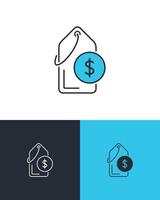 Dollar Sign Price Tag Icon vector