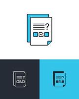 Customer Experience and Survey Form Icon vector