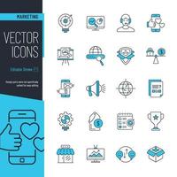 Marketing Strategies Icon Set vector