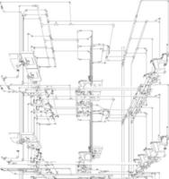 3D illustration of sanitary piping vector