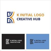 K Initial Logo for your Corporate vector