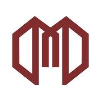 M, MM, MN initials geometric line art logo and vector icon