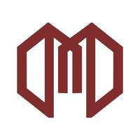 M, MM, MN initials geometric line art logo and vector icon