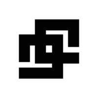 DG, DD, GD, GO initials geometric company logo and vector icon