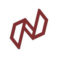 N initials geometric line art logo and vector icon