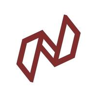 N initials geometric line art logo and vector icon