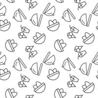 Vector repeating seamless pattern of ice cream, soda, egg for wallpapers, wrappers, postcards, backgrounds