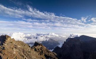 Above the clouds at el roque de los muchachos , the highest point on the island of la palma, spain photo