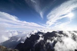 Above the clouds at el roque de los muchachos , the highest point on the island of la palma, spain photo