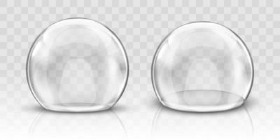 Glass dome or sphere realistic vector