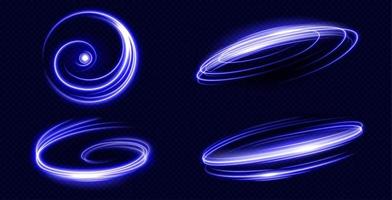 Blue light speed effect. Neon glow game asset vector