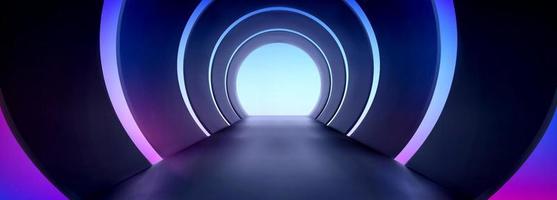 realista resumen túnel con ligero a final vector