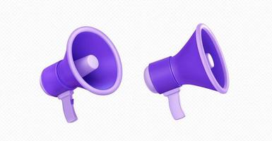 Loudspeaker 3d icon. Loud speaker, megaphone vector