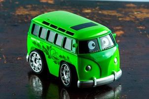 Green toy bus photo